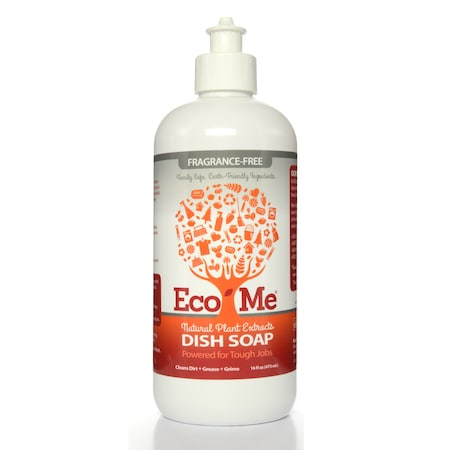 Eco Me Dish Soap, Fragrance-Free 16 oz., PK6 ECOM-DSFF16-06